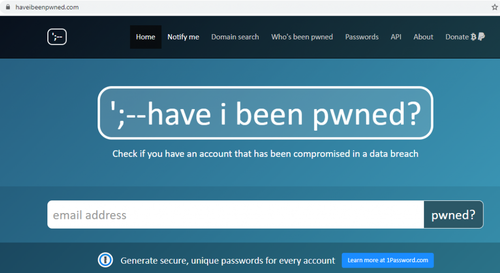 HaveIBeenPwned