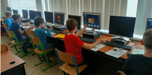 Ozobot - žáci v PC učebně