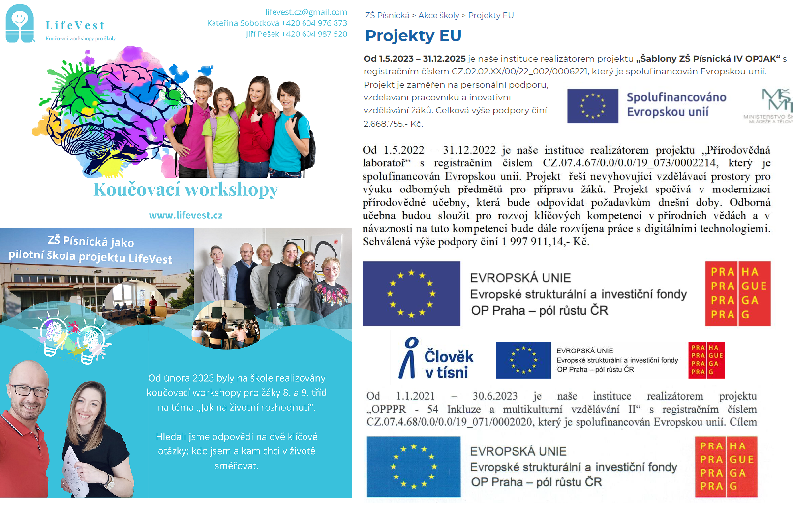 Projekty EU v obrázku