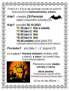 Leták Halloween stezka 2023