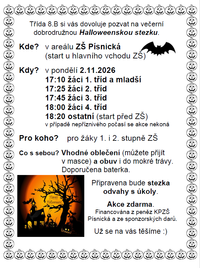 Halloween 2026 leták